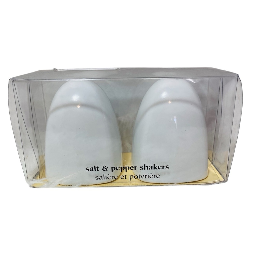 Pier 1 White Salt & Pepper Shakers NWT
